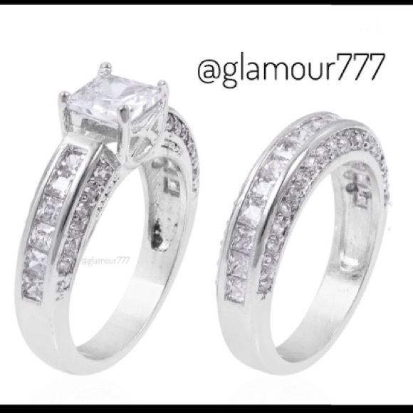 🛍Diamond Ring Set (simulated) - Picture 7 of 8
